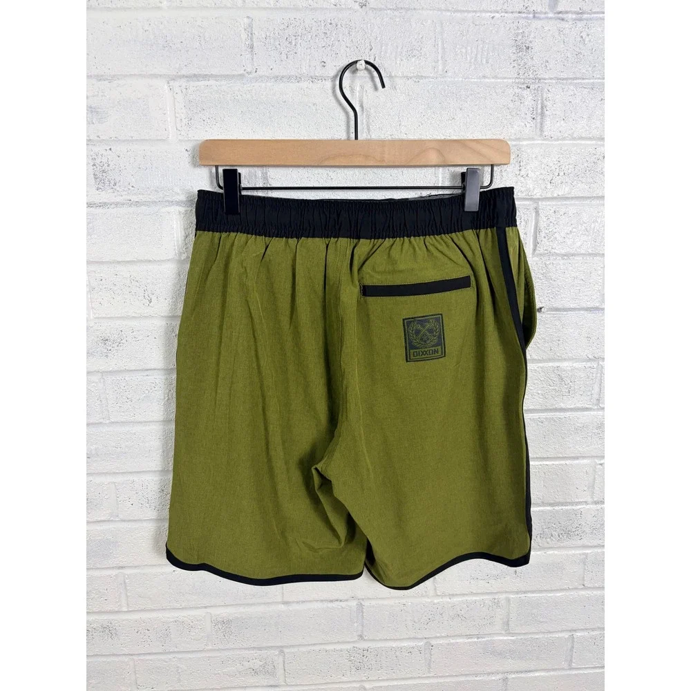 Dixxon Board Shorts Mens S Olive Green Hybrid Stretch Swim Trunks